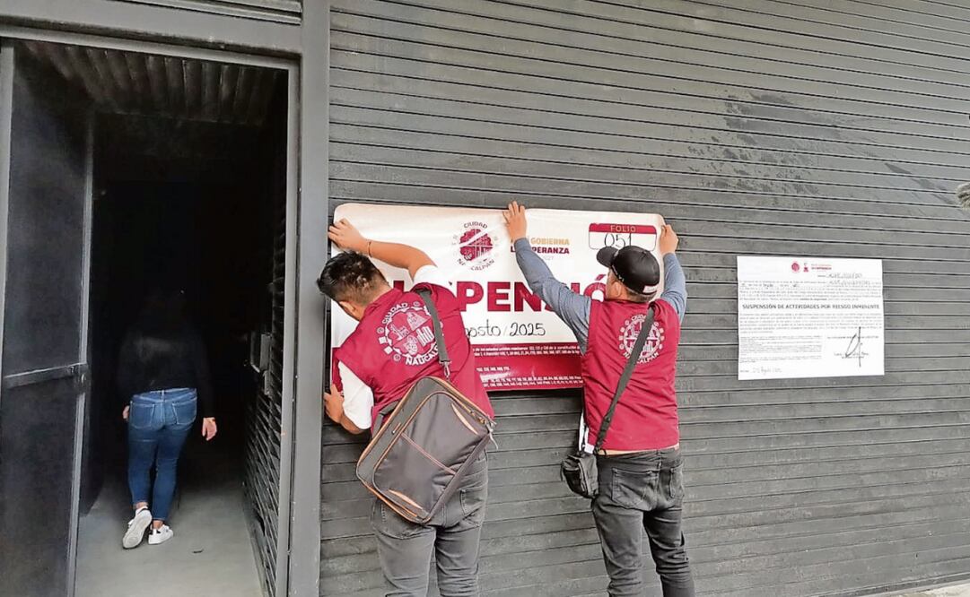 Protección Civil de Naucalpan realizó la inspección al lugar a las 16:30 horas de este lunes. La diligencia duró dos horas. Foto: Gisela González Granados / EL UNIVERSAL