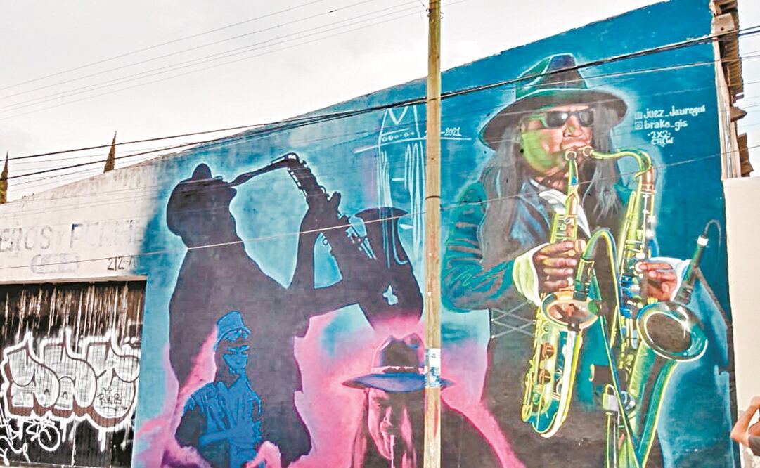 La obra fue realizada en el municipio de Soledad de Graciano Sánchez, San Luis Potosí, donde nació el saxofonista el 30 de octubre de 1968. Foto: Edgar Tequianes