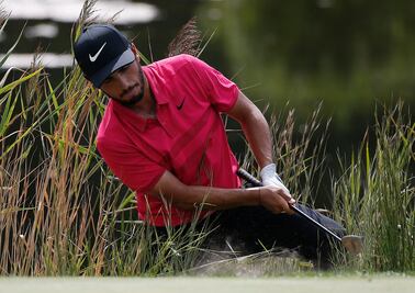 Abraham Ancer se cae en el Dell Technologies Championship