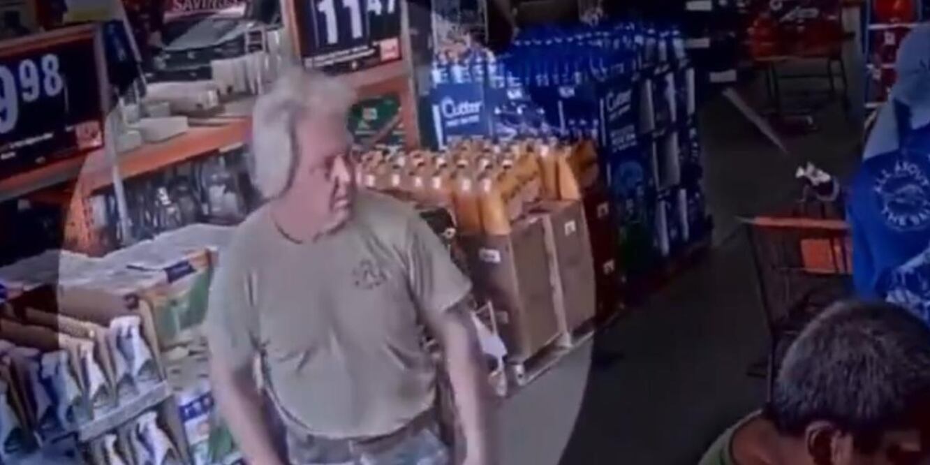 Un local de Home Depot fue el escenario de un hecho intimidante. FOTO. X @fox_sheldon