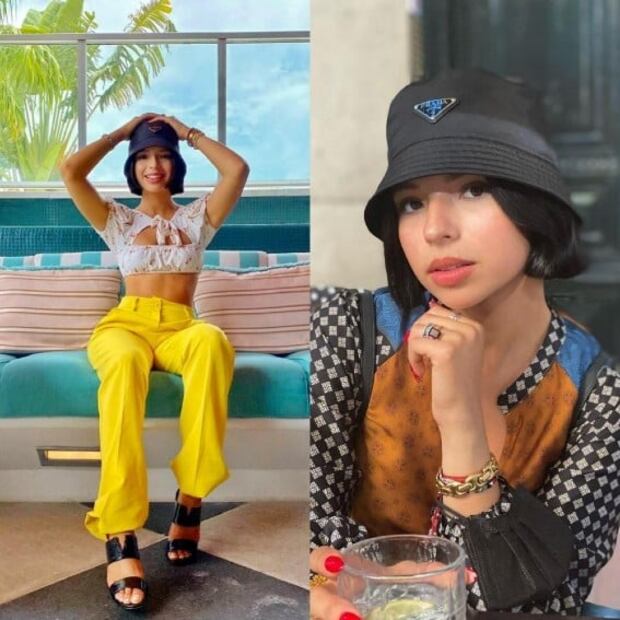 Ángela Aguilar nos enseña cómo llevar un bucket hat en primavera