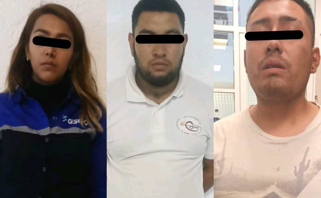 Los presuntos ladrones fueron identificados como Leidi Gabriela “N”, Jorge “N” y Francisco Erubey “N”. Foto: Especial