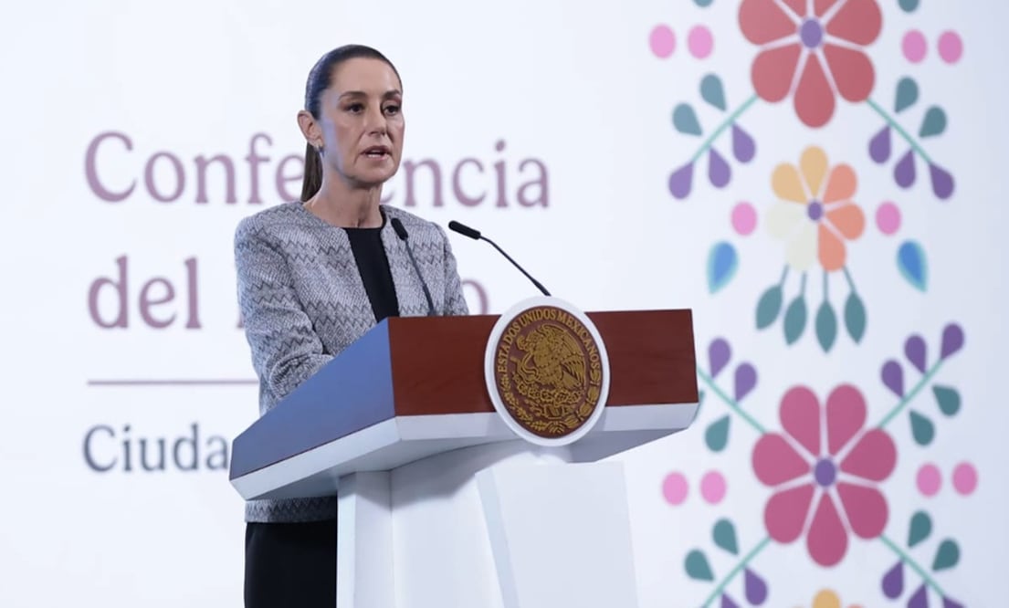 La presidenta Claudia Sheinbaum en la mañanera del 5 de junio de 2025. Foto: Fernanda Rojas/EL UNIVERSAL