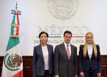 Peña Nieto recibe a esposa de opositor Leopoldo López