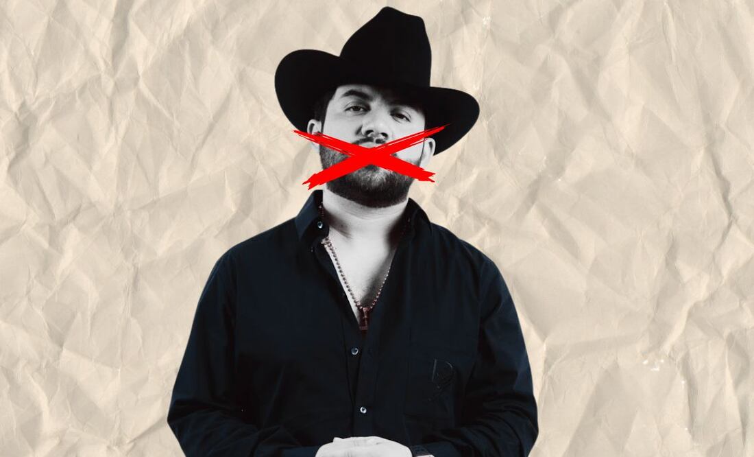 La negativa de Luis. R. Conriquez a cantar narcocorridos desató la violencia en Texcoco, reavivando el debate sobre la prohibición de presentaciones del género. Ilustración: Especial.