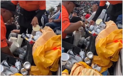 Nascar México 2025;  captan a vendedores diluyendo cerveza con agua contaminada 