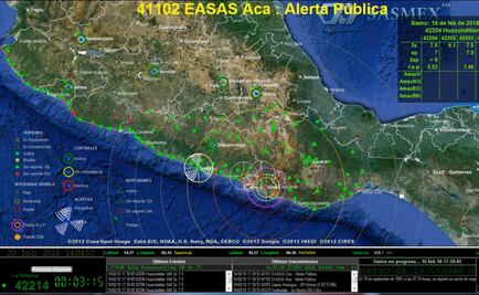 Así se detectó el sismo de magnitud 7.2 del 16 de febrero