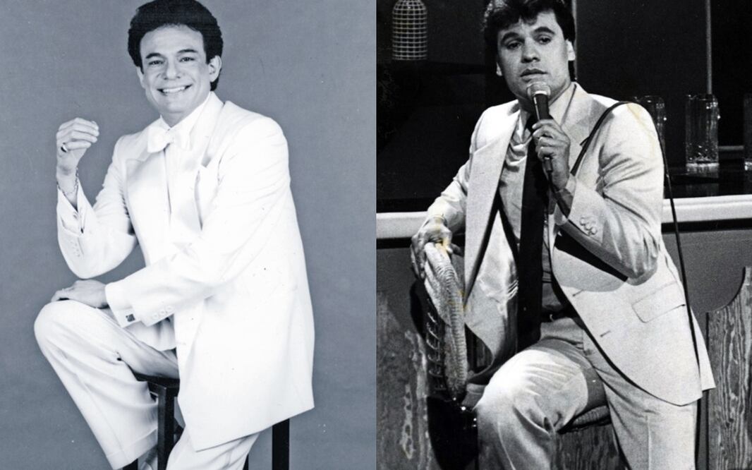 8 de marzo de 1994. Retrato del cantante José José y Juan Gabriel en 1983. Foto: Salvador Rodríguez/ Fototeca El Universal, BMG. Archivo/EL UNIVERSAL
