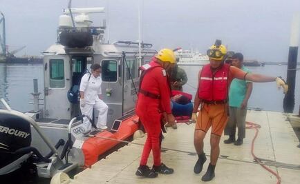 Marina auxilia a pescador golpeado por embarcación