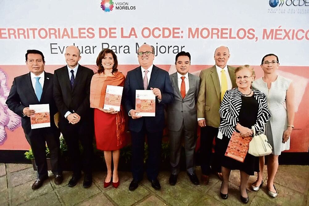 El gobernador Graco Ramírez durante la presentación del Estudio Territorial de la OCDE: Morelos, “Evaluar para mejorar”. (ESPECIAL)