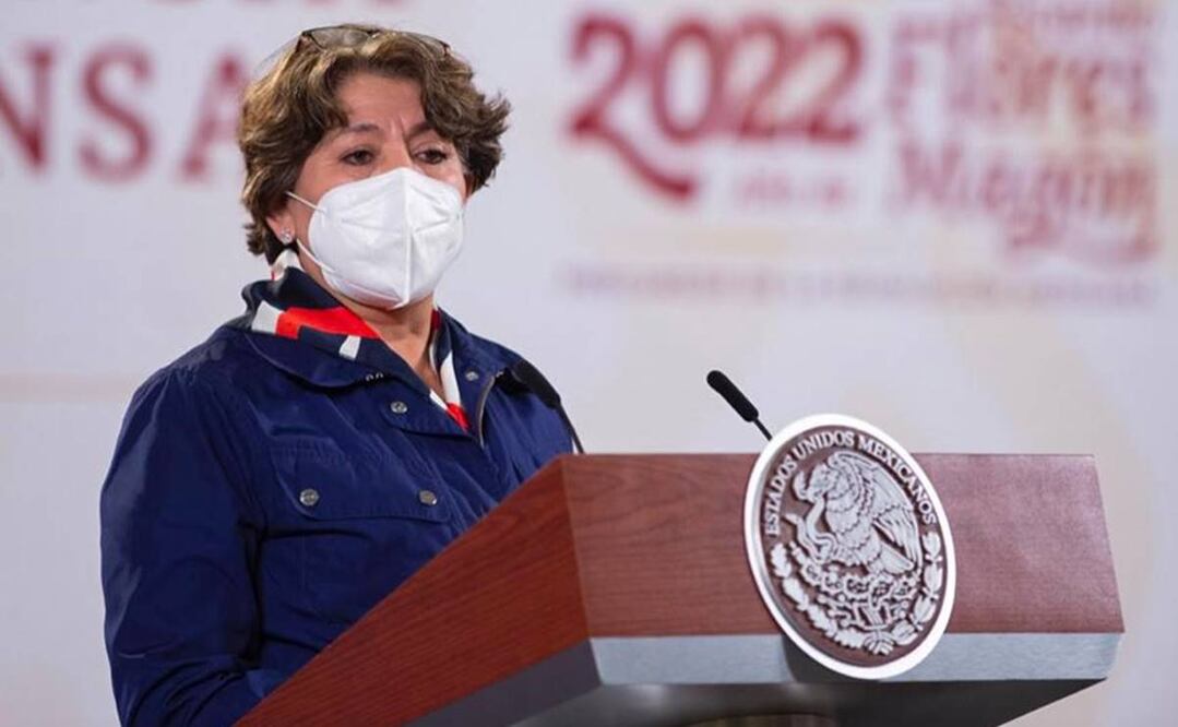 Regreso a clases es bueno para la salud física y mental de los alumnos, aseguró la secretaria de Educación, Delfina Gómez. Foto: Presidencia 
