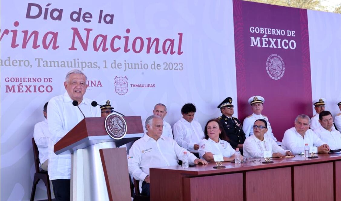 El presidente Andrés Manuel López Obrador destacó el apoyo de la Secretaría de Marina