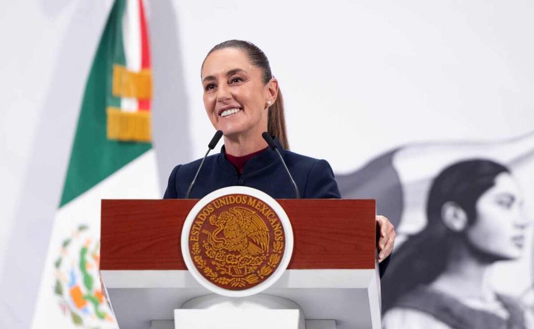 Claudia Sheinbaum, presidenta de México, durante la mañanera del 14 de octubre del 2025. Foto: Presidencia