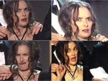 Winona Ryder y sus caras se roban el show en los SAG Awards