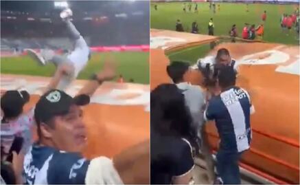 VIDEO: Aficionado del Pachuca se lanza contra la banca y cae sobre jugadores