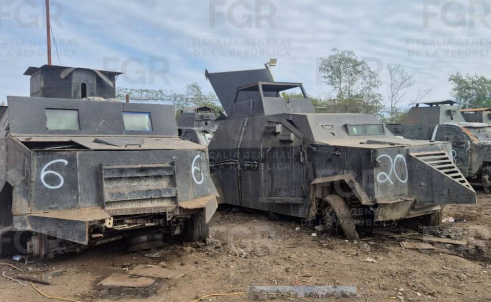 Destruyen 23 autos "monstruos" en Tamaulipas (08/02/2026). Foto: Especial