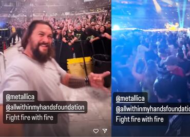 Jason Momoa es captado en el "slam" de un concierto de Metallica