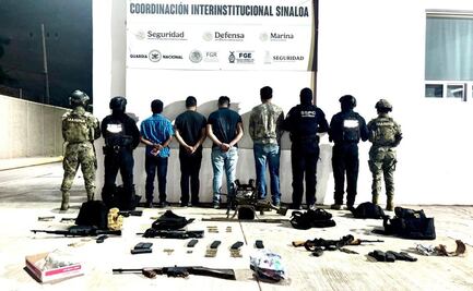 Liberan a hombre privado de la libertad y detienen a 5 en Culiacán; decomisan arsenal y vehículos robados