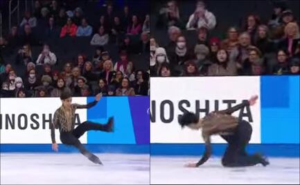 Donovan Carrillo sufre terrible caída en el Campeonato Mundial de Patinaje Artístico; su boleto a los Juegos Olímpicos de Invierno estaría en riesgo