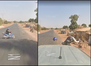 Vehículo de Google Maps capta momento exacto en el que atropella a un motociclista