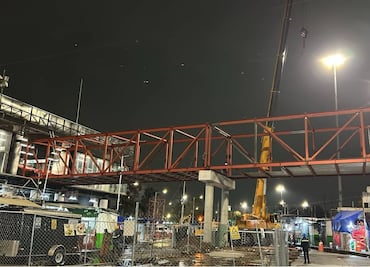 Colocan último tramo en Cetram Indios Verdes para conectar L1 de Cablebús, Metrobús y Mexibús