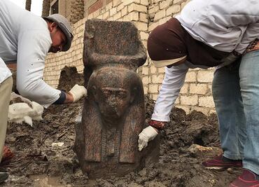 Descubren "raro" busto de Ramsés II