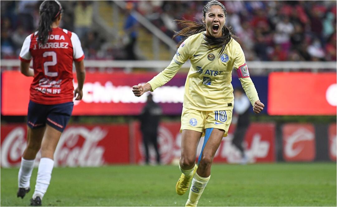 Alison González festejando el segundo gol de las Águilas / Foto: Imago7