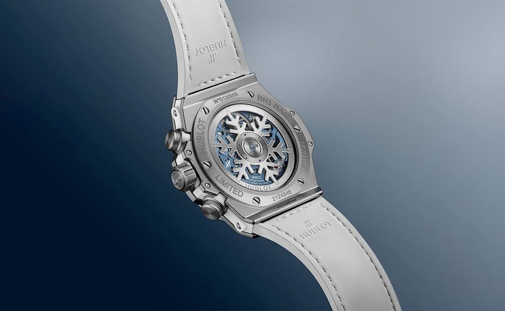 Fondo del Hublot Big Bang Unico Winter Sapphire. Foto: Cortesía