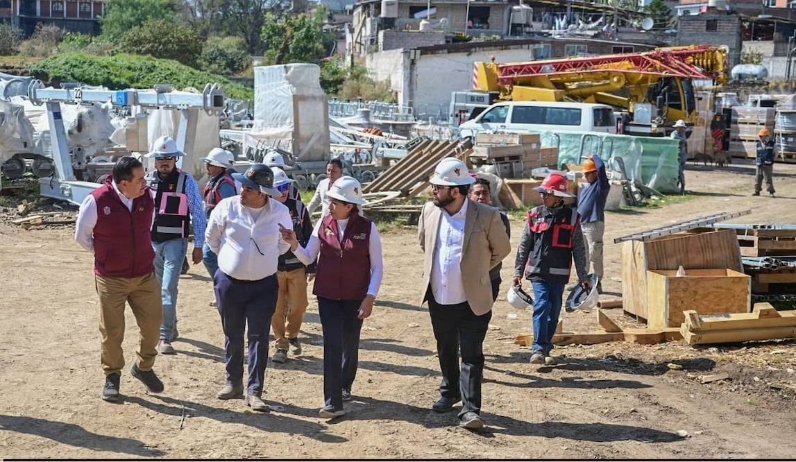 Mexicable Línea 3 avanza 53% en Naucalpan; conectará la zona alta con la CDMX. Foto: Especial