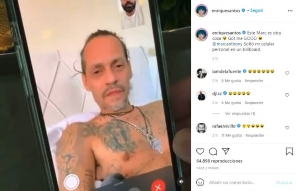 Marc Anthony devuelve broma a locutor que lo exhibió adormilado