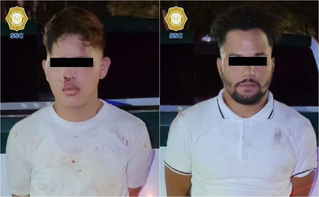 SSC detiene a 2 venezolanos por lesionar a dos personas con armas blancas tras riña en alcaldía Cuauhtémoc. Foto: Especial
