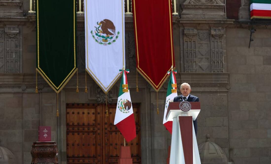 AMLO durante su Sexto Informe de Gobierno. Foto: Diego Simón / EL UNIVERSAL