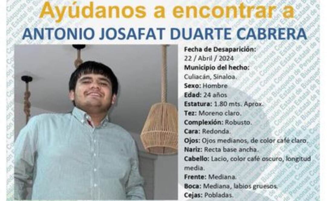 Ficha de desaparición del influencer Antonio Josafat Duarte Cabrera “El Mini mini”. Foto: Especial