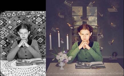 Restauradora pone color a antiguas fotografías