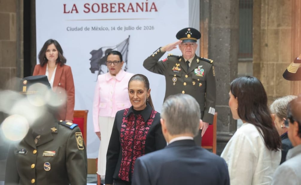 La presidenta Claudia Sheinbaum Pardo encabezó el 159 aniversario de la República Restaurada. Foto: Luis Camacho/ EL UNIVERSAL