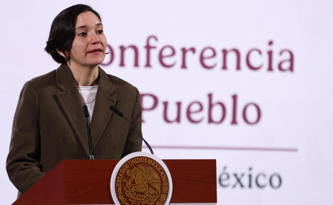 Marcela Figueroa, titular del Secretariado Ejecutivo del Sistema Nacional de Seguridad Pública (SESNSP), durante la mañanera del 11 de febrero del 2025. Foto: Diego Simón / EL UNIVERSAL