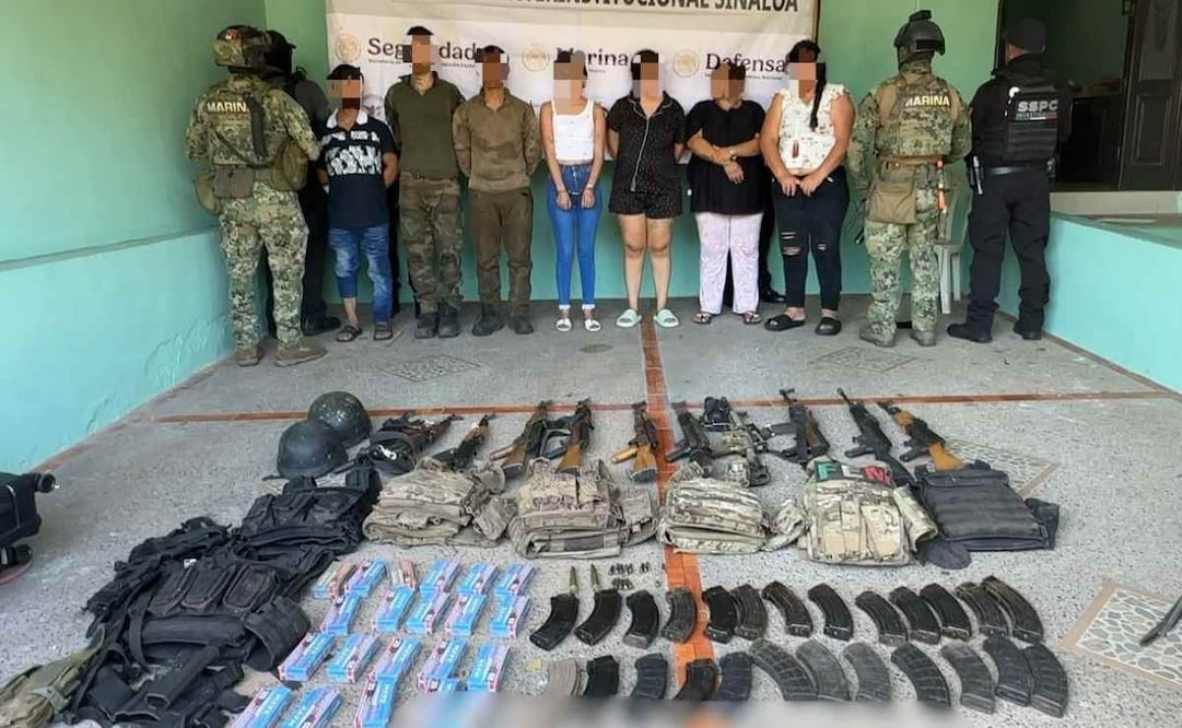 Marina realiza la detención de ocho presuntos infractores de la ley (25/08/2026). Foto: Semar