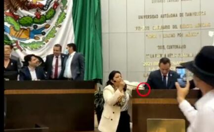 Acusan en video a sobrina de AMLO de robar celulares de un diputado; ella aclara con foto