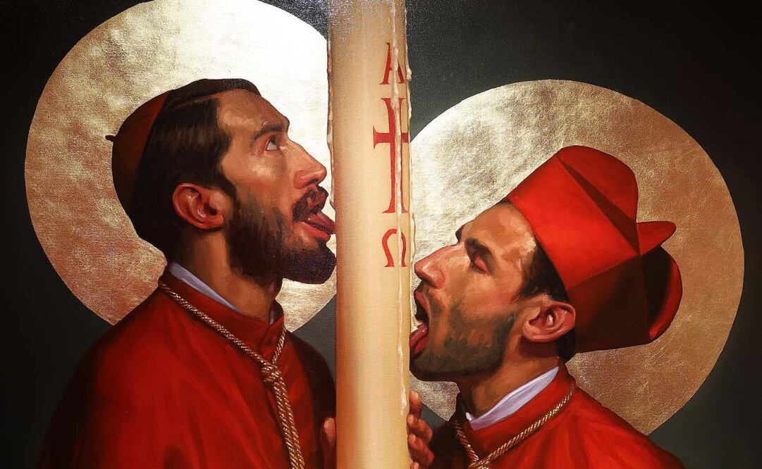 Exposición La Venida del Señor de Fabián Cháirez en la Academia de San Carlos del Centro Histórico. Foto: Berenice Fregoso/ EL UNIVERSAL