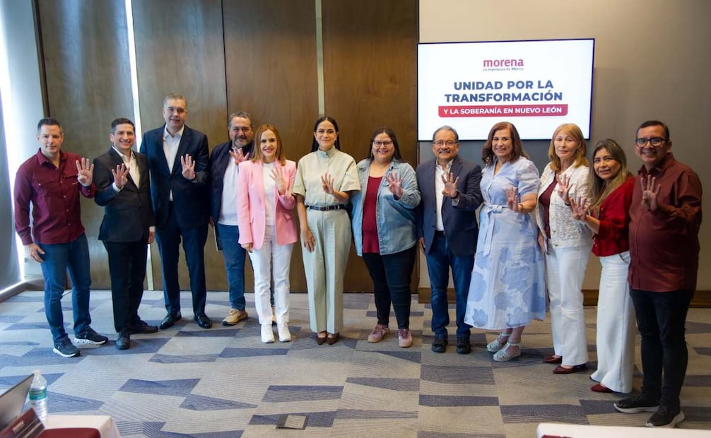 Reunión de la dirigente nacional de Morena, Ariadna Montiel, con morenistas en Nuevo León. Foto: X @CitlaHM