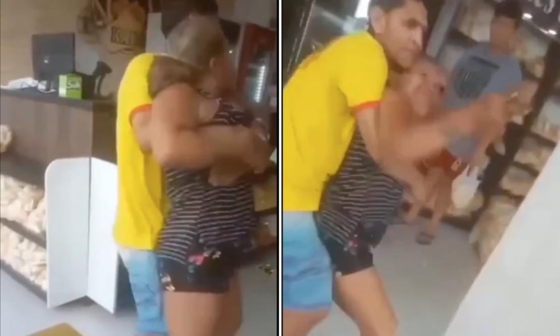 Una mujer perdió el control en una panadería de Brasil cuando la empleada del lugar le habló con cariño a su esposo. FOTO: CAPTURA