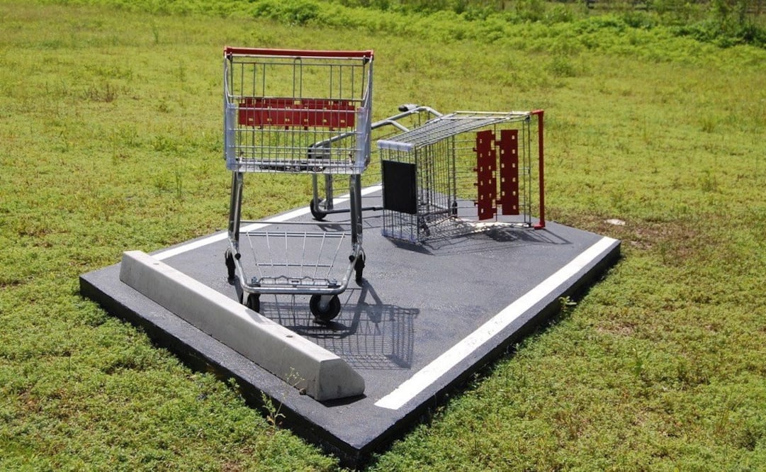 Obra "Built to suit", del artista plástico Juan Landaverde y expuesta en la Commuter Biennial de Miami, Florida. Foto: EFE/Commuter Biennial