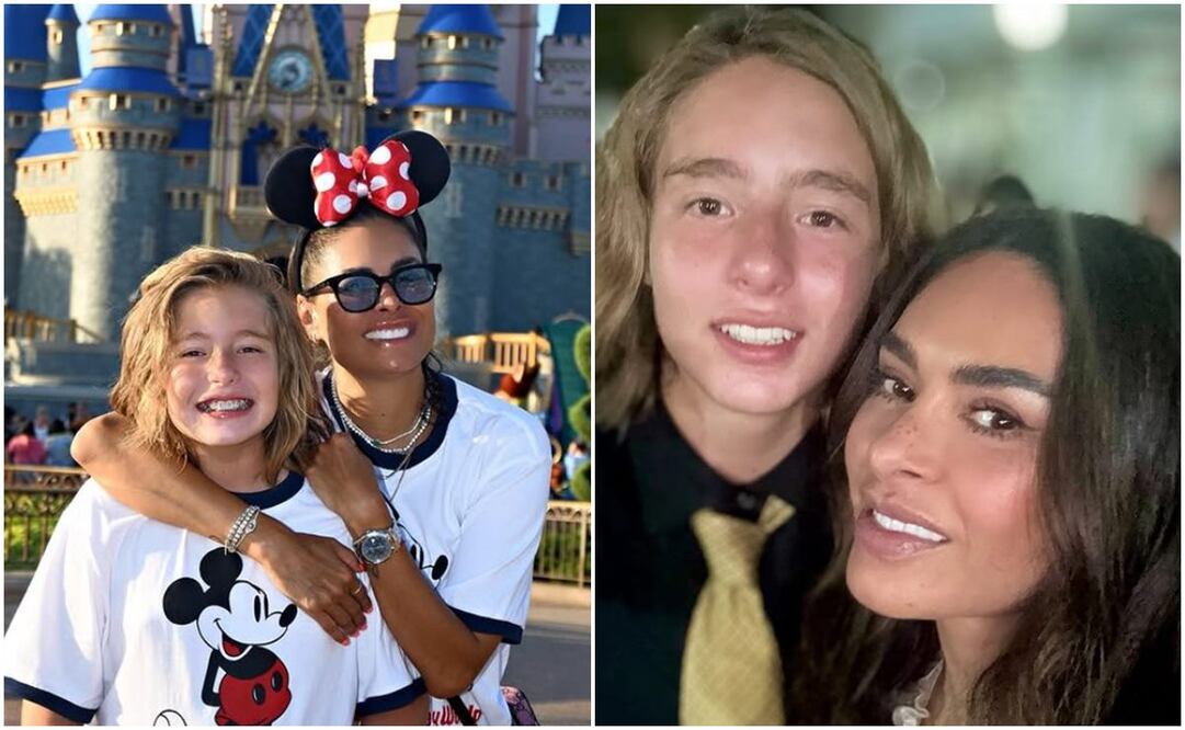 Galilea Montijo y su hijo Mateo antes y ahora. Mateo nació el 23 de marzo de 2012, su padre es el empresario acapulqueño Fernando Reina.