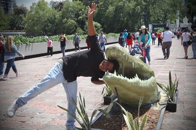 Se quedan los animales monumentales, Oso, Cocodrilo y Panda, en  Chapultepec una semana más