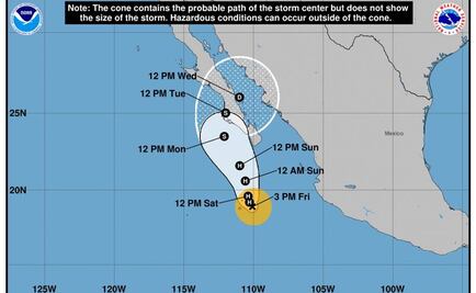 Huracán "Norma" causa lluvias, vientos y oleaje en BCS