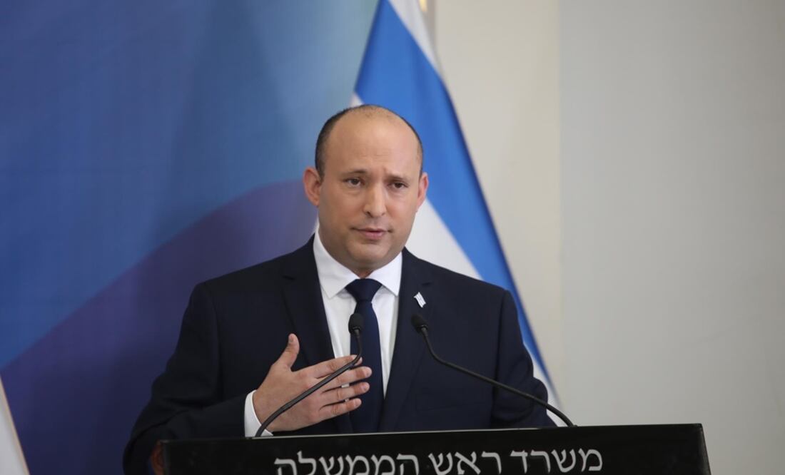 Primer ministro israelí, Naftali Bennett, tras la reunión del gabinete interministerial de coronavirus. Foto: EFE