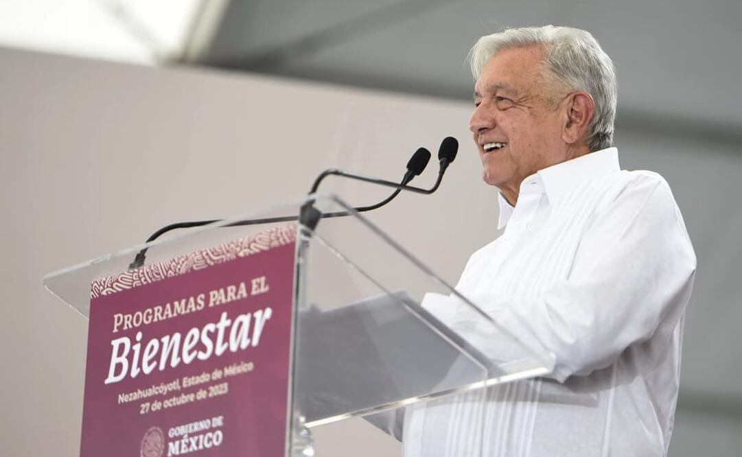 Presidente de México, Andrés Manuel López Obrador en supervisión de avances del programa bienestar en Nezahualcóyotl, Estado de México. Foto: Presidencia