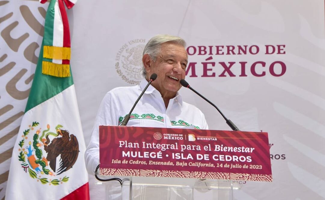 Presidente Andrés Manuel López Obrador en evento de Baja California. Foto: Presidencia