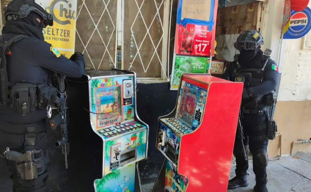 Operativo para asegurar máquinas tragamonedas en Torreón, Coahuila (14/06/2025). Foto: Especial