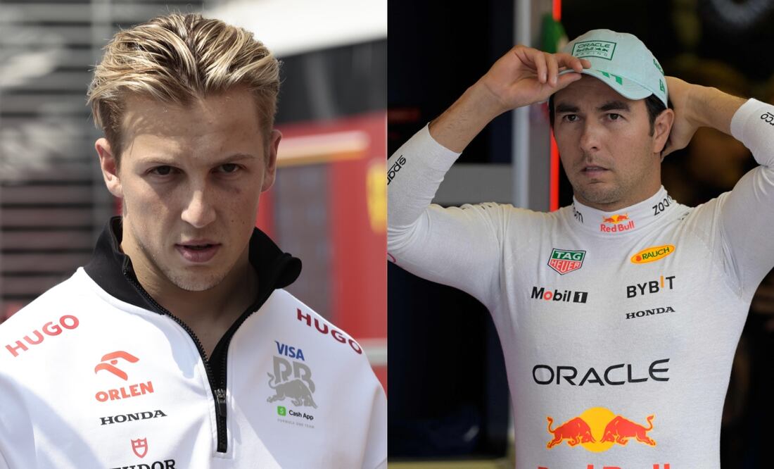 Red Bull le llamó la atención a Liam Lawson tras la batalla en pista con Checo Pérez - Fotos: EFE / AFP